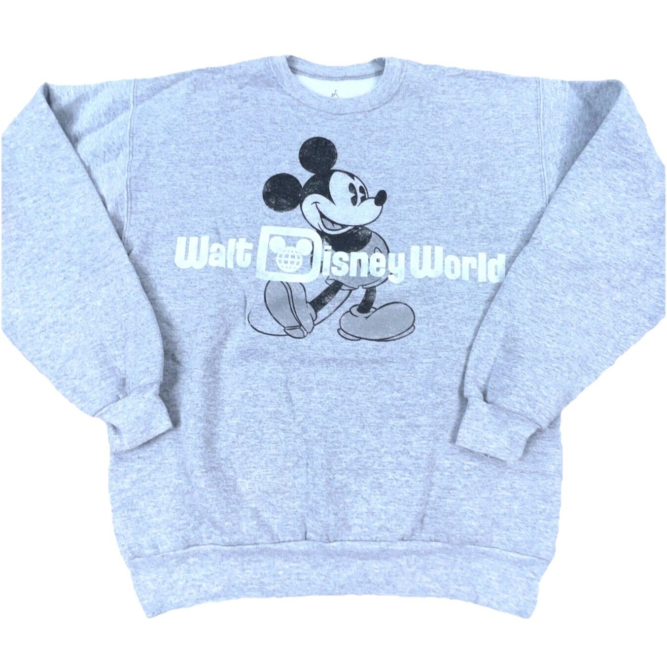 Disney Sweatshirt Men Small Crew Neck Sweater Mickey Mouse World Retro Retro
